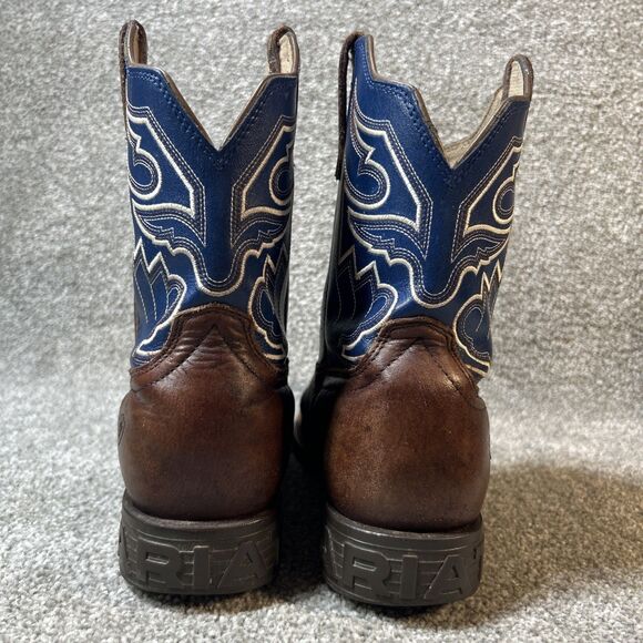 Ariat Men\'s Layton Brown/ Blue Leather Soft Toe Size 6 Western Cowboy Boots main image 8